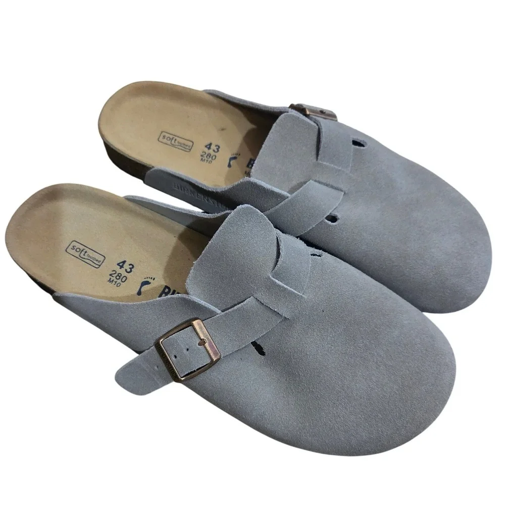 Birkenstock Boston Clog Soft Footbed Suede Slip On Sports Casual Normcore 43 10